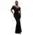 Vrouwen jurk met strikcollar Goddiva Bardot