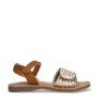 Braqeez Cally Call leren sandalen cognac