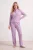 TRENDYOLMİLLA Dames 2-pack Paars Effen Lang Loungewear Regular fit Pyjama- Sets