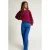 LOOXS 10sixteen rechtvallende sweater met backprint – donkerrood
