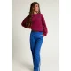 LOOXS 10sixteen rechtvallende sweater met backprint – donkerrood