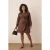 Trendyol Curve Dames Bruin Effen Kort / Mini Lang Casual Double-breasted Grote maten Jurk