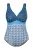 Ulla Popken Badpak  blauw / azuur / donkerblauw