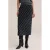 WE Fashion geruite midi kokerrok met split – antraciet/ecru/zwart