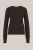 WE Fashion – Dames gebreid vest met structuur – Regular fit – Donkerbruin – Biologisch katoen –