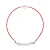 LOVE armband LINK zoetwaterparels Rond 9-10 mm White Nylon Red Link 925