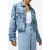 French Connection Charlotte Jacquard Denim Jacke Light Wash