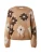 ONLY Trui ‘ONLFREESIA’  bruin gemêleerd / zwart / offwhite