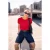 TRENDYOL MAN Heren Rood Colorblock Kort Relaxed fit T-shirts