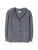 GOBI Cashmere Gebreid vest ‘Wide-Shoulder Hooded Cashmere Cardigan’  lichtgrijs