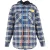 Off-White Overshirt Flanellen Jas in Blauwe Katoen