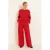 Claudia Sträter loose fit pantalon met wol – rood