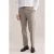 WE Fashion regular gestreepte pantalon met linnen taupe
