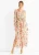 Multi Jacquard Chiffon Midi Jurk