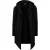 Urban Classics Heren Lang Vest met Open Rand (Zwart)