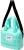 Senses The Label Crossbody Puffer Tas Aqua dames