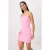 TRENDYOLMİLLA Dames Roze Effen Kort / Mini Mouwloos Bodycon Jurken