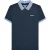 Lambretta Heren Gingham Kraag Groot & Lang Poloshirt (Zwart)