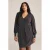 WE Fashion Curve jurk met glitter zwart