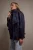 TRENDYOLMİLLA Dames Donkerblauw Effen Lang Oversized Trenchcoats