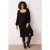 Trendyol Curve Dames Zwart Effen Midi Lang Casual Bodycon Grote maten Jurk