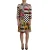 Bloemenpatchwork Mini-jurk Multicolor