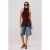 TRENDYOLMİLLA Dames Bruin Effen Mouwloos Regular fit Blouses
