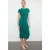 TRENDYOLMİLLA Dames Groen Effen Midi Kort Casual Bodycon Jurken