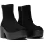 FitFlop Platforms Hiel Suède Dames Zwarte Enkellaarzen