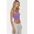 Slim Fit Strapless Geribbelde Crop Top