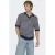 ONLY & SONS regular gestreepte polo met ingebreid patroon donkerblauw