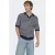 ONLY & SONS regular gestreepte polo met ingebreid patroon donkerblauw