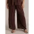 Yest Curve straight high waist broek donkerbruin