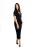 Plisse Zwarte Midi Dress