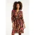 Smashed Lemon 25677 roze en zwart dierenprint jurk |