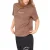 Blank Essentials Dames-T-shirt met logo uit de Essentials-collectie in boyfriend-stijl (Aarde Bruin)
