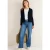 Cecil Dames Vest met gebreide details in Blauw