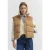 Bugatti Damen Gewatteerd vest, materiaalmix, opstaande kraag