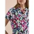 Blouse met hangende schouder en print