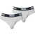 Lonsdale Heren Contrast Tailleband Slip (Set van 2) (Grijs)