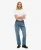 Rechte Jeans van Biologisch Katoen met Halfhoge Taille Blue