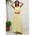 Elastische Taille Rok-Zijstrikdetail Blouse Muslin Set