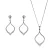 Orphelia ‘Grace’ Dames 925 Sterling Zilveren Set: Ketting-Pendule + Oorbellen – Zilver SET-7493