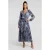 GUESS  Eco Breanna Long Dress Indigo Toile De Jouy