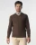 Campbell | Heren | Harvey V-neck Sweater Coffee Bean Brown Melange