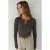 Ribbelige Drukknoop Gebreide Top