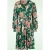 Topvintage exclusive ~ Blooming Belle slinky swing jurk in groen en multi