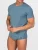 zd ZERO DEFECTS Onderhemd ‘Crew-Neck T-shirt Soya Yarn’  blauw denim