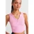Dames Geribbelde Korte Blouse Met Knopen