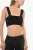Effen crop top versierd met pailletten in zwart